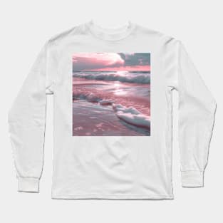 Pink Beach Long Sleeve T-Shirt